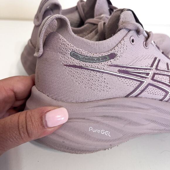 Asics Gel-Nimbus 26 Womens Sneakers Size 5 Pink Lavender Running Athletic Gym - Picture 6 of 8